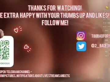 Chaturbate Sex Cam of 2badforyou